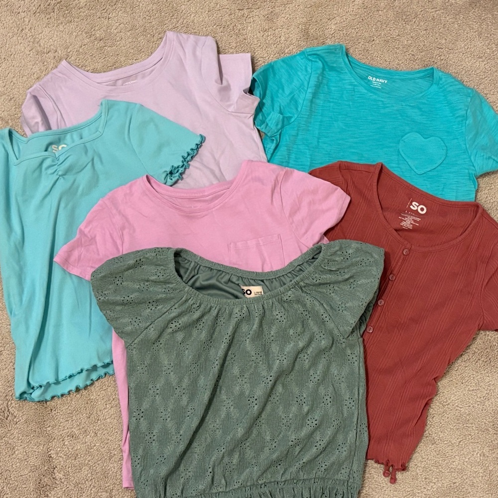 SO Kids' Short Sleeve Tee Collection - Teal, Lavender, Pink, Red, Green